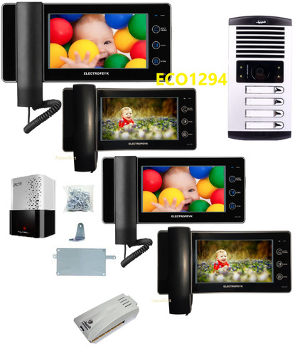 پکیج کامل آیفون تصویری الکتروپیک ECO1294 با پنل 1086، قفل 671 و منبع تغذیه 1102 | مناسب 1 تا 4 واحد