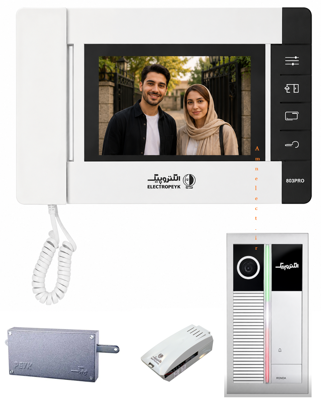 آیفون تصویری الکتروپیک با مانیتور4/3 اینچ PRO803 و پنل لمسی رندا| قیمت و خرید