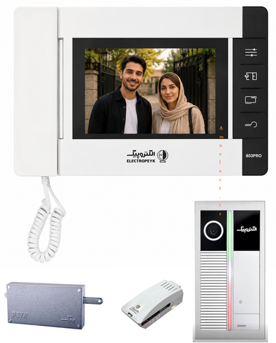 آیفون تصویری الکتروپیک با مانیتور4/3 اینچ PRO803 و پنل لمسی رندا| قیمت و خرید