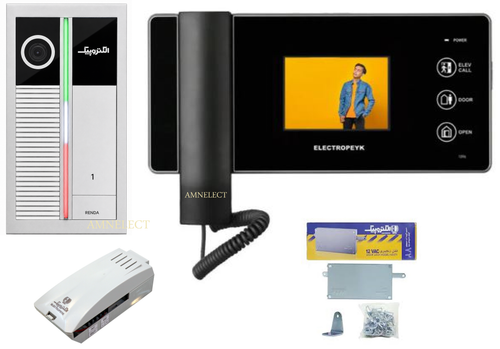 خرید پکیج کامل آیفون تصویری الکتروپیک با مانیتور 3.5 اینچ 1196 و پنل لمسی رندا