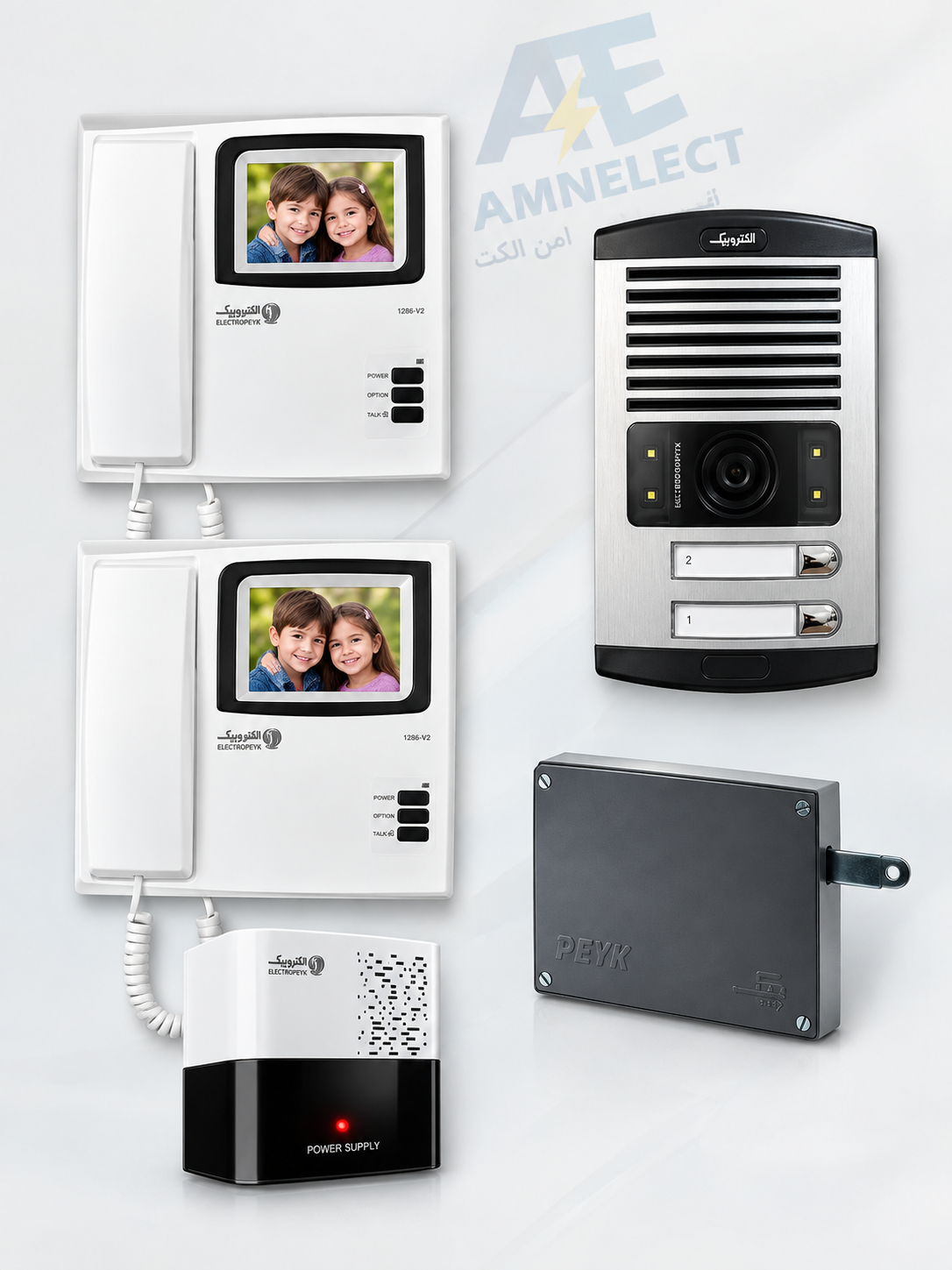 پکیج کامل آیفون تصویری الکتروپیک V2-1286 با پنل FD1086