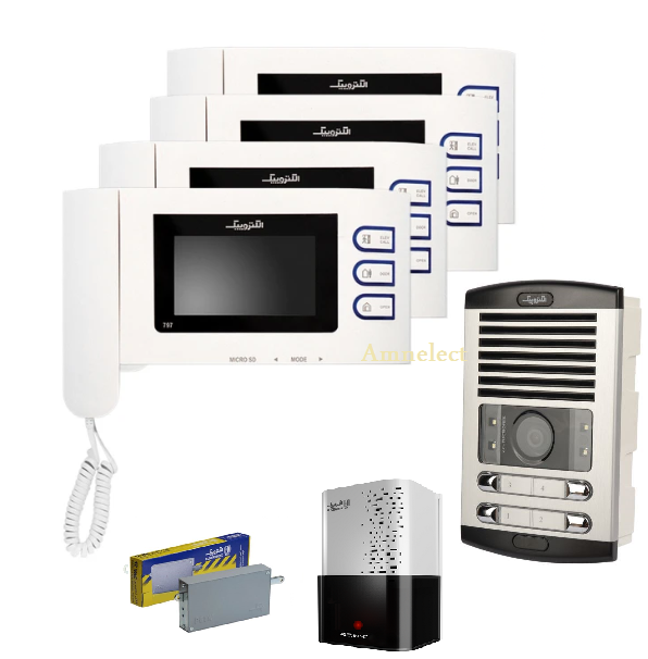 پکیج آیفون تصویری الکتروپیک 797 PRO با پنل چهار واحدی 1086